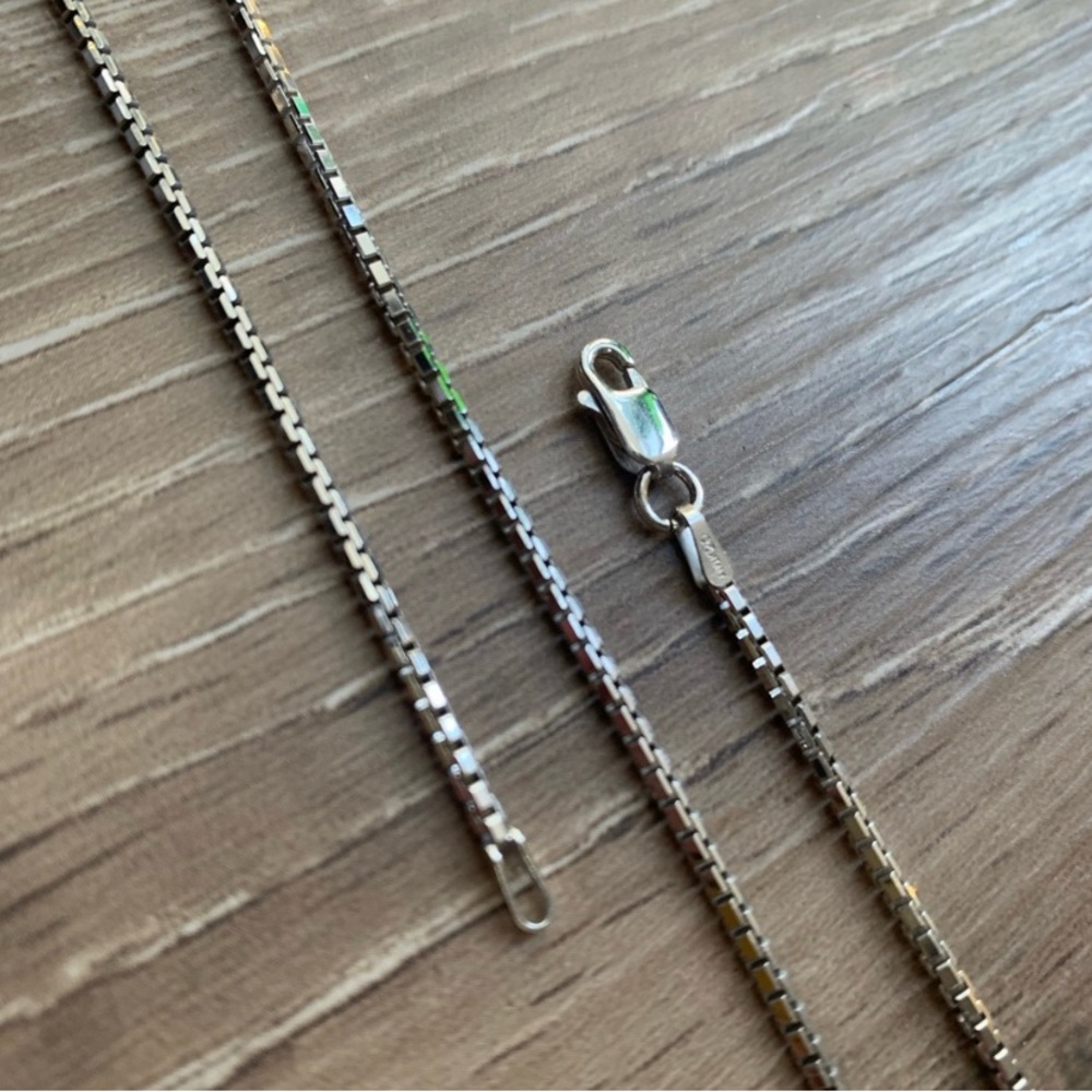 Sterling Silver 20” box chain necklace